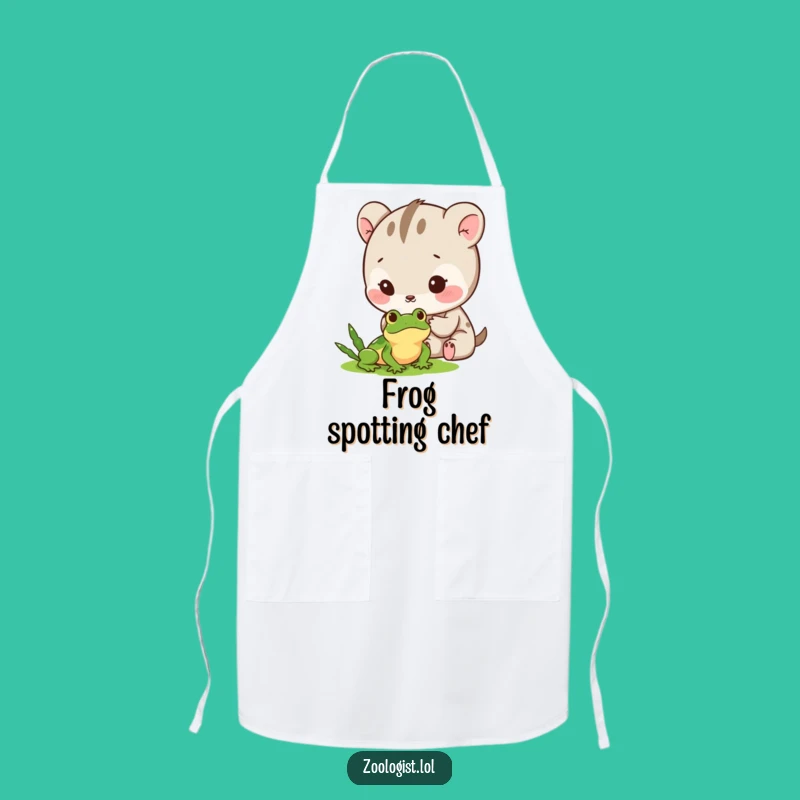 Funny Apron: Cute Animal Frog Watcher, Perfect Funny Gift for Nature Lovers!