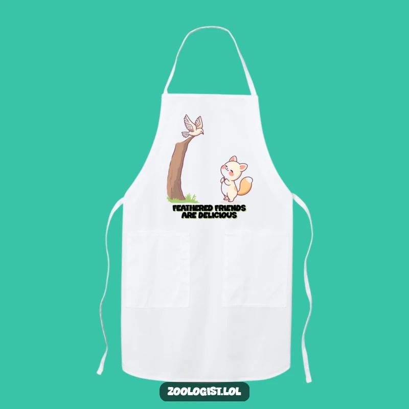 Funny Joyful Animal Bird Apron - Chef's Cute Gift for Kitchen Gazing