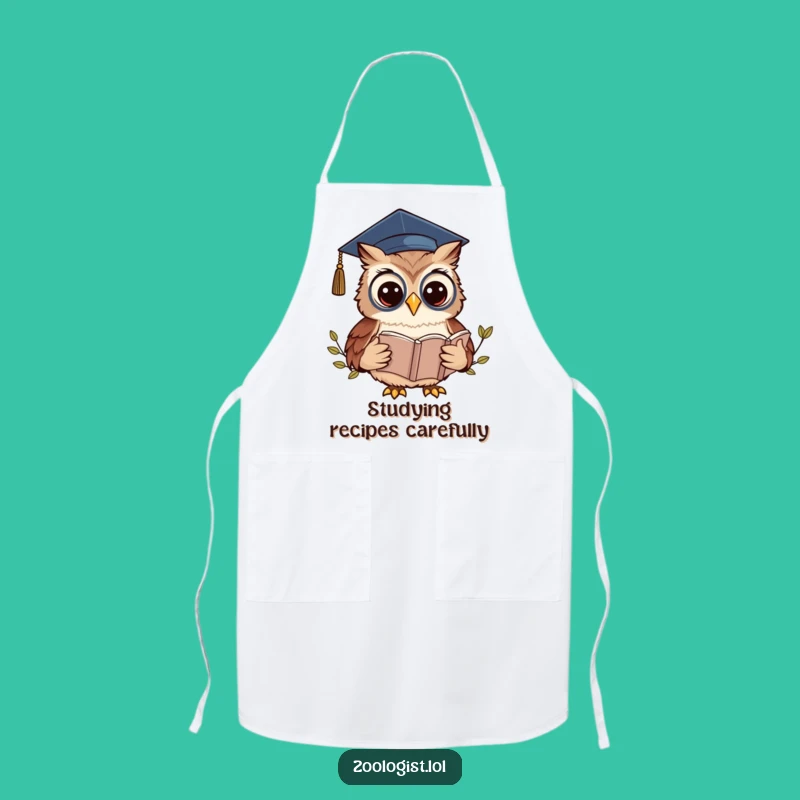 Funny Kawaii Owl Zoologist Apron - Cook Up Genius with a Giggle!