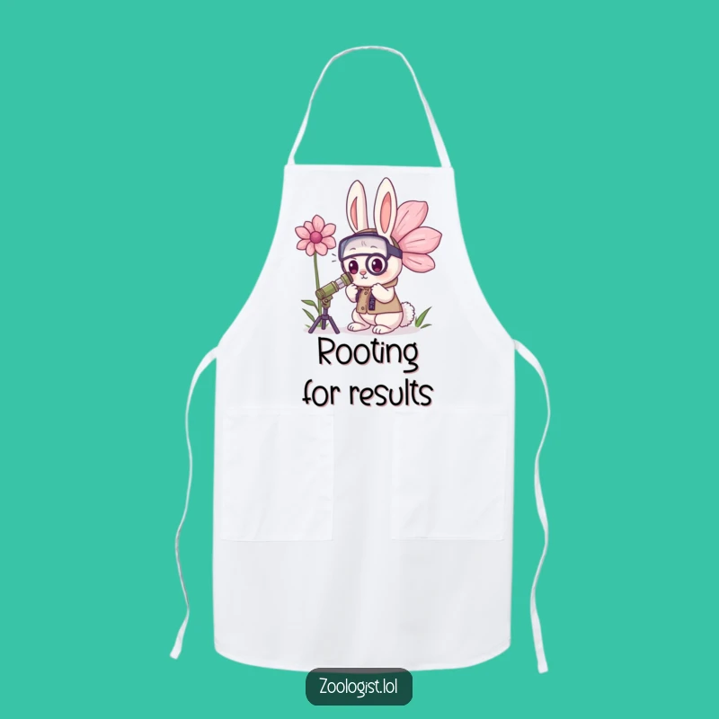 Funny Kawaii Rabbit Zoologist Apron: Cook with Curiosity, a Hilarious Gift!