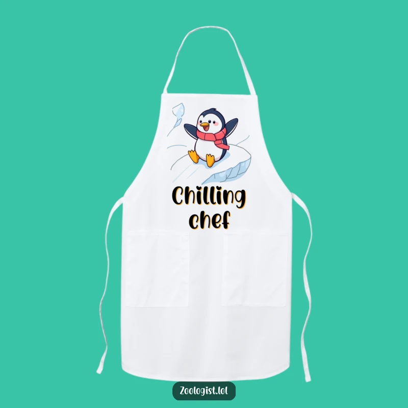 Funny Penguin Zoologist Apron - Antarctic Kitchen Fun, Perfect Humorous Gift