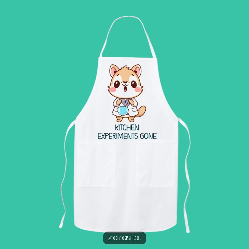 Funny Science Animal Apron: Surprised Chef, Perfect Lab Kitchen Gift