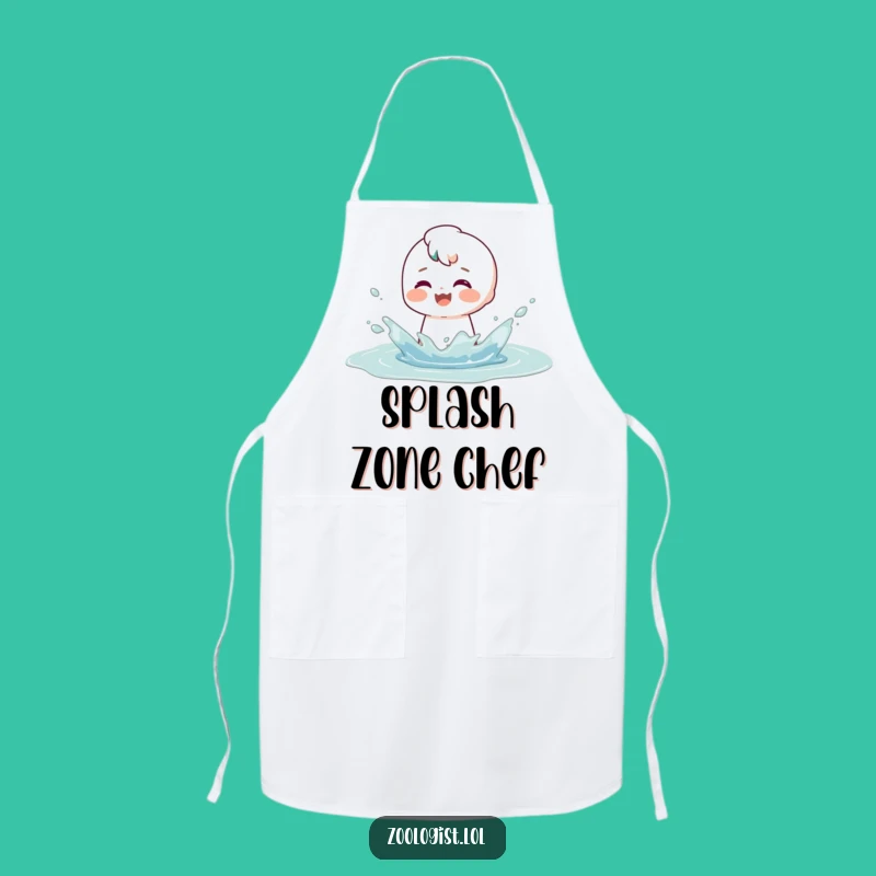 Funny Puddle Splash Apron: Playful Character Kitchen Gift