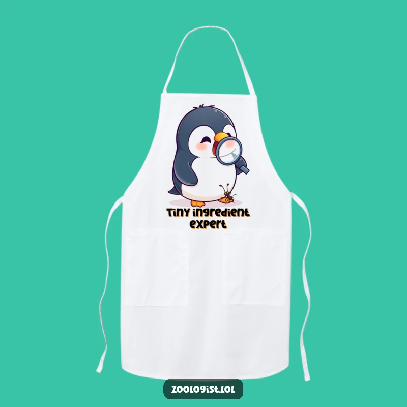 Funny Penguin Ant Magnifying Apron - Hilarious Exploration Kitchen Accessory