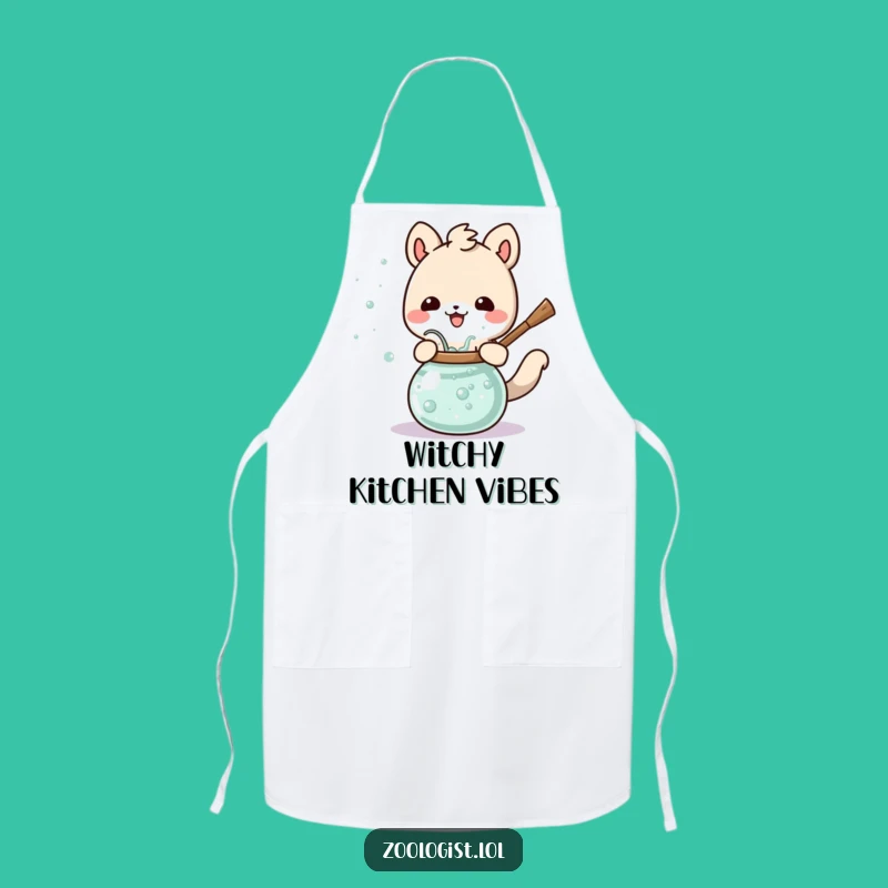 Funny Animal Potion Stirring Apron Magical Kitchen Wear, Hilarious Gift