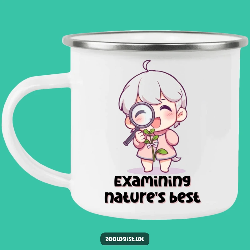 Funny Camping Mug for Botanists: Plant Magnified Adventure, Outdoor Nature Gift