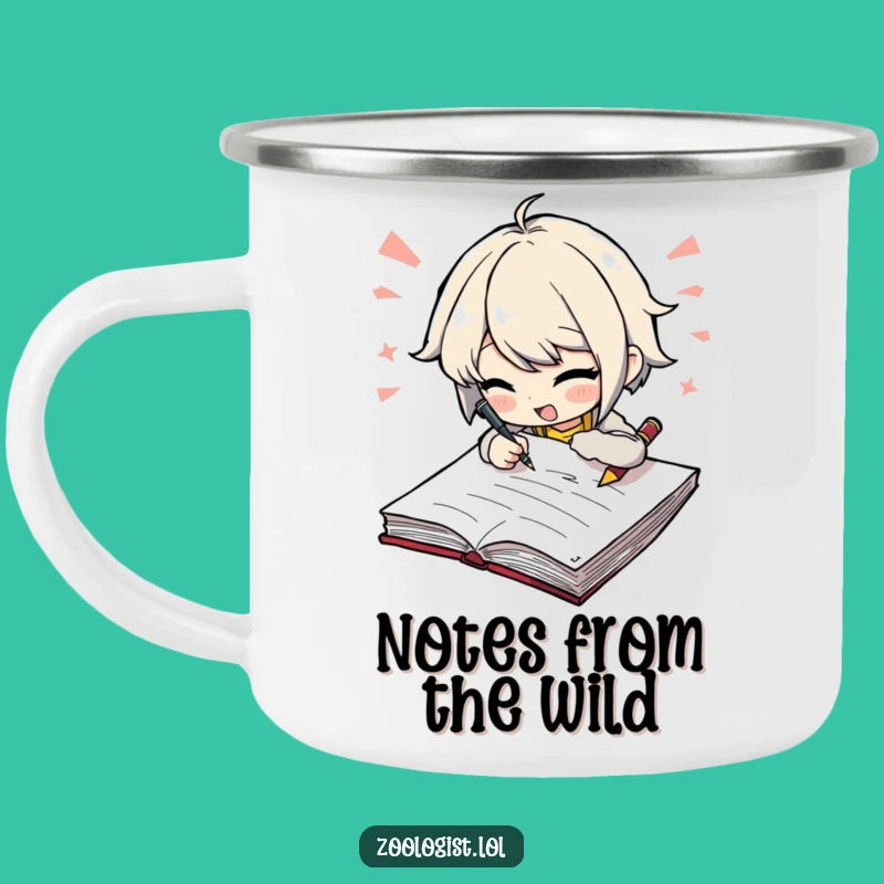 Funny Camping Mug for Writers: Furious Note Adventure, Outdoor Study Gift