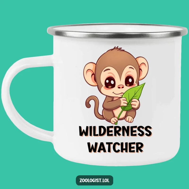 Funny Curious Monkey Camping Mug: Durable and Hilarious Outdoor Gear