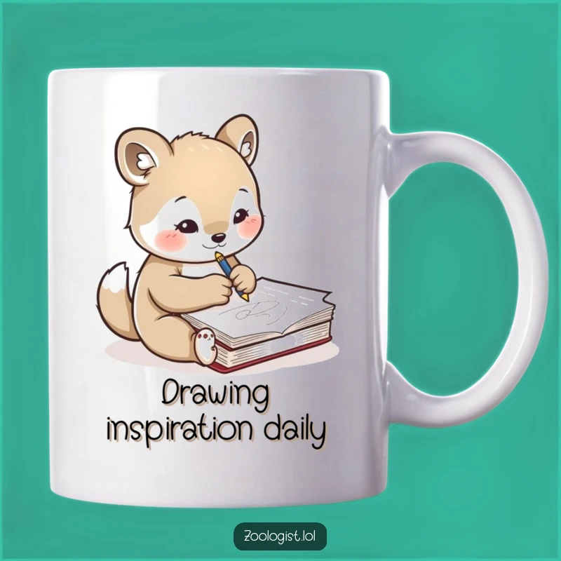 Funny Artist Mug: Cute Animal Sketch Gift, Perfect Funny Gift