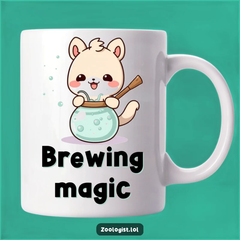 Funny Animal Potion Stirring Mug Magical Alchemist Gift for Wizards