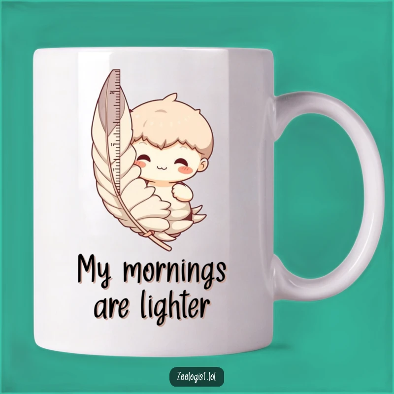 Funny Feather Measuring Mug: Perfect Gift for Precise Jokers!