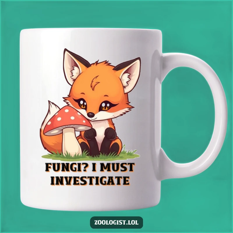 Funny Fox Mushroom Mug: A Playful Creature's Curious Gift for Nature Lovers