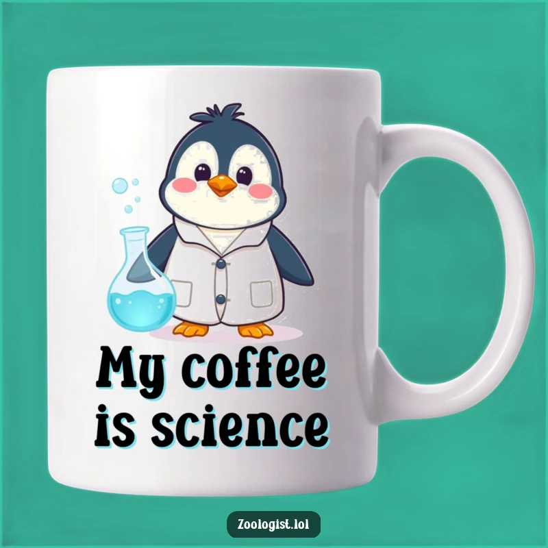 Funny Penguin Scientist Mug: Hilarious Lab Mishap Gift for Science Lovers