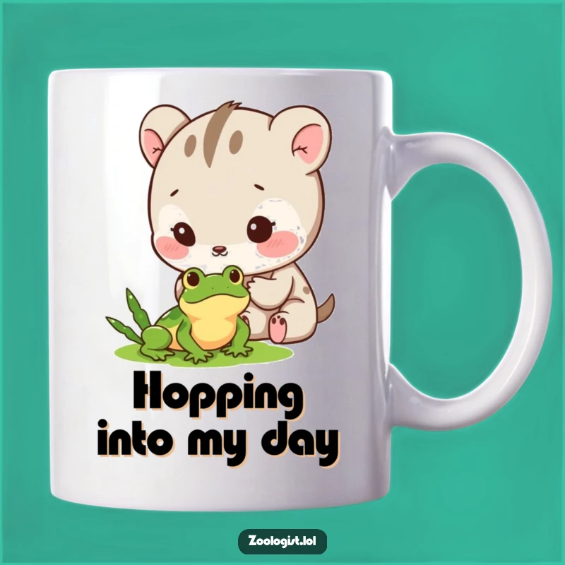 Funny Frog Observer Mug: Cute Animal Watching Tiny Frog, Perfect Funny Gift!