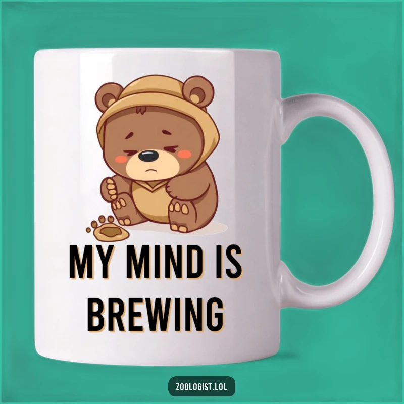 Funny Bear Zoologist Mug: Thoughtful Explorer Gift for Nature Lovers