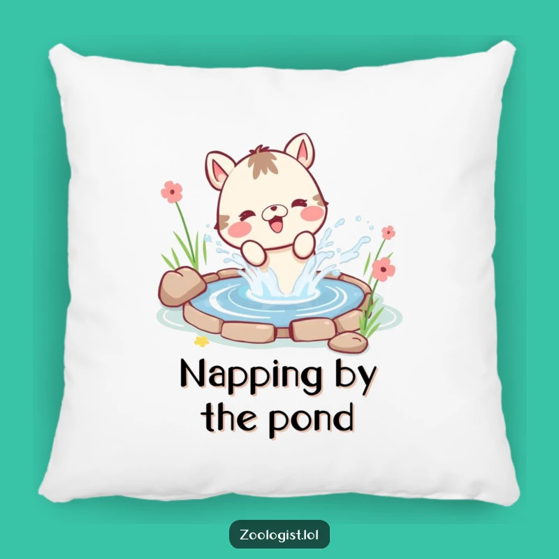Cute Splash Pillow - Funny Animal Character Water Play Accent
