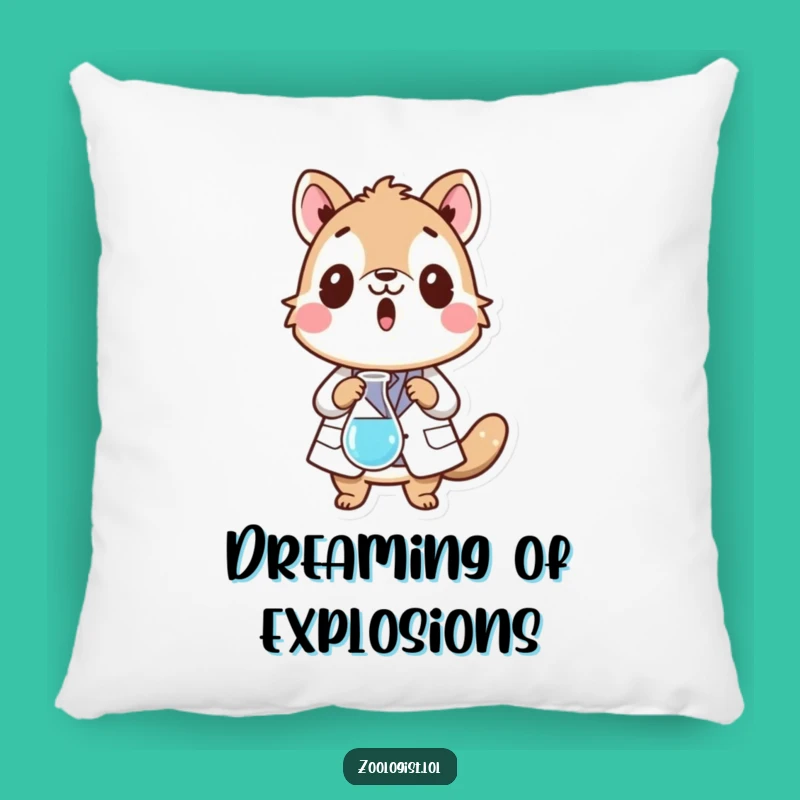 Funny Science Animal Pillow: Surprised Comfort, Perfect Lab Accent Gift