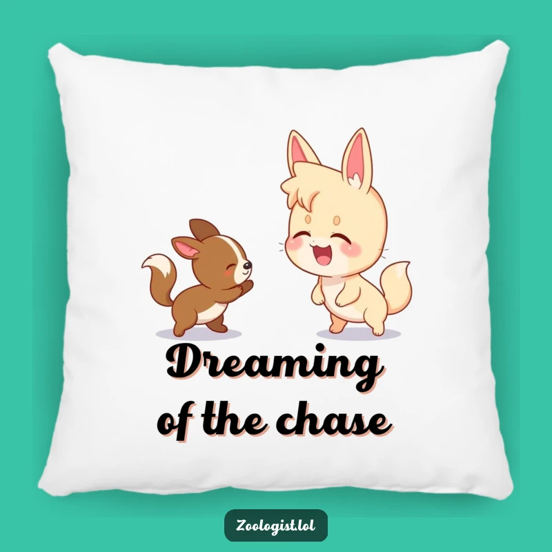 Funny Animal Chase Pillow: Cuddle Up with Comedy!