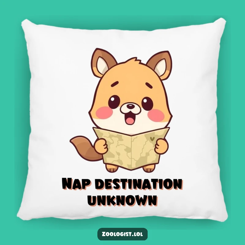 Funny Cute Animal Map Pillow - Cozy Comfort with a Laugh