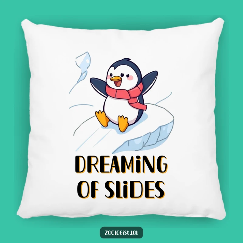 Funny Penguin Zoologist Pillow - Cozy Arctic Accent, Perfect Humorous Gift