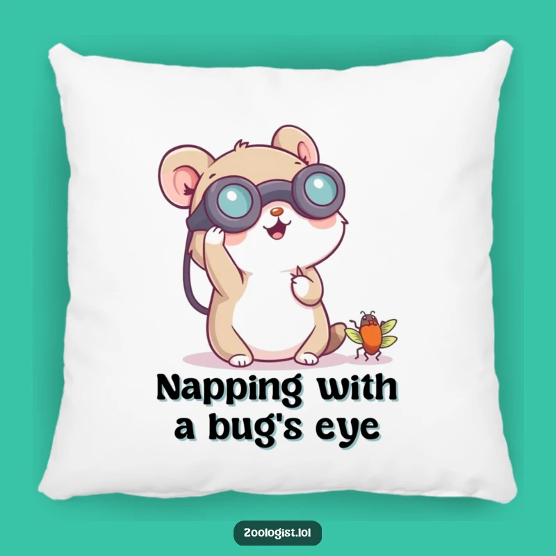 Funny Bug Explorer Pillow: Cozy & Hilarious Accent for Nature Lovers