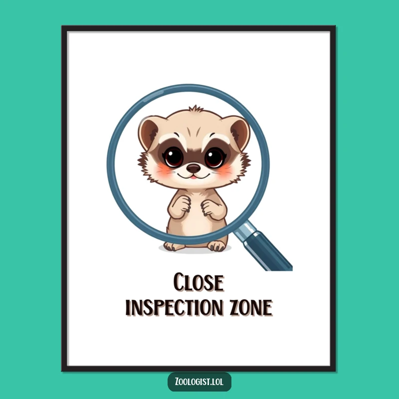 Funny Meerkat Magnifying Digital Art: Instant Curiosity for Walls and Screens