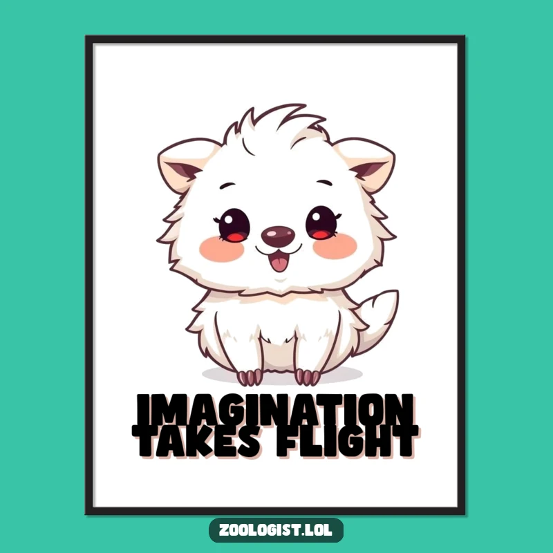 Funny Digital Art Print: Cute Animal Artist's Delightful Sketch - Instant Joy!