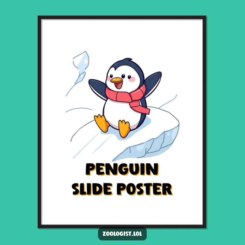 Funny Penguin Zoologist Digital Art - Instant Download, Perfect Humorous Decor