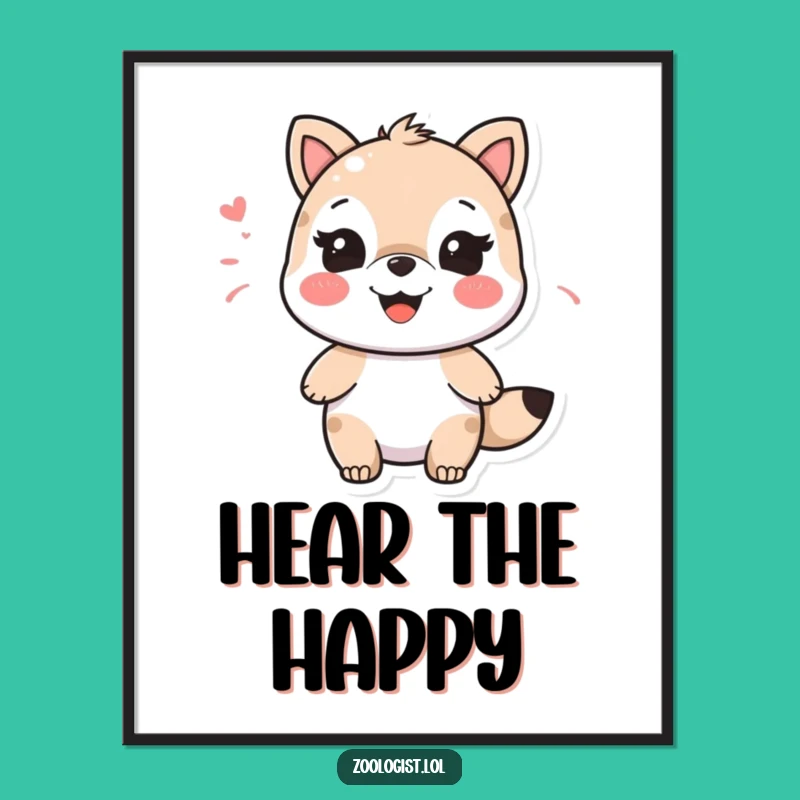 Funny Animal Sound Imitator Print - Happy Digital Art Gift