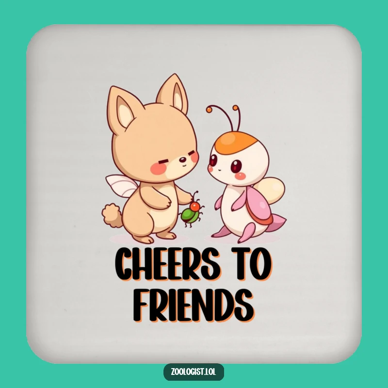 Funny Friendship Animal Coaster: Kind Protection, Perfect Tabletop Gift
