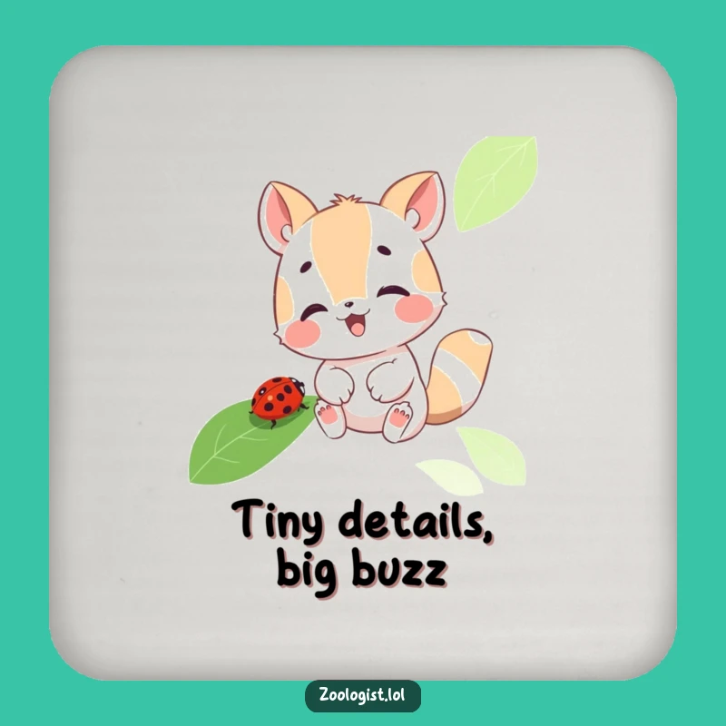 Funny Ladybug Coaster: Cute Animal Drink Decor, Perfect Funny Gift