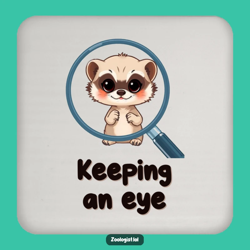 Funny Meerkat Magnifying Coasters: Protect Surfaces with Playful Pondering