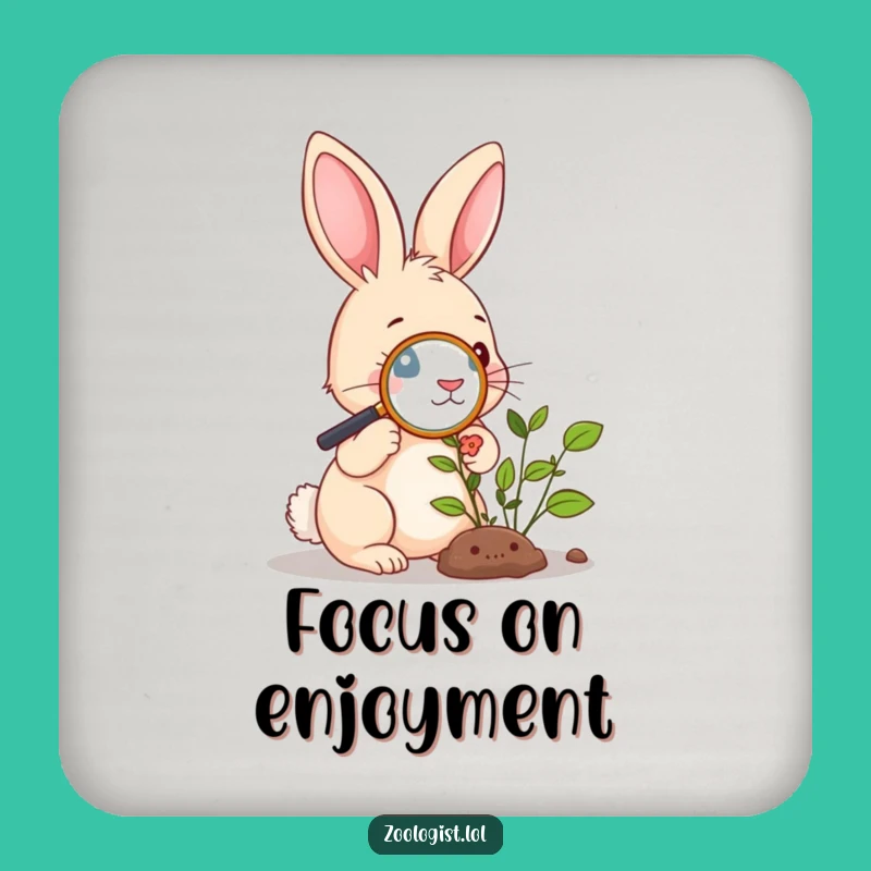 Funny Rabbit Botany Coasters: Cute Bunny Plant Set, Perfect Gift
