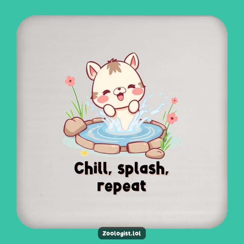 Funny Splashing Coaster - Cute Animal Water Play Drinkware Gift