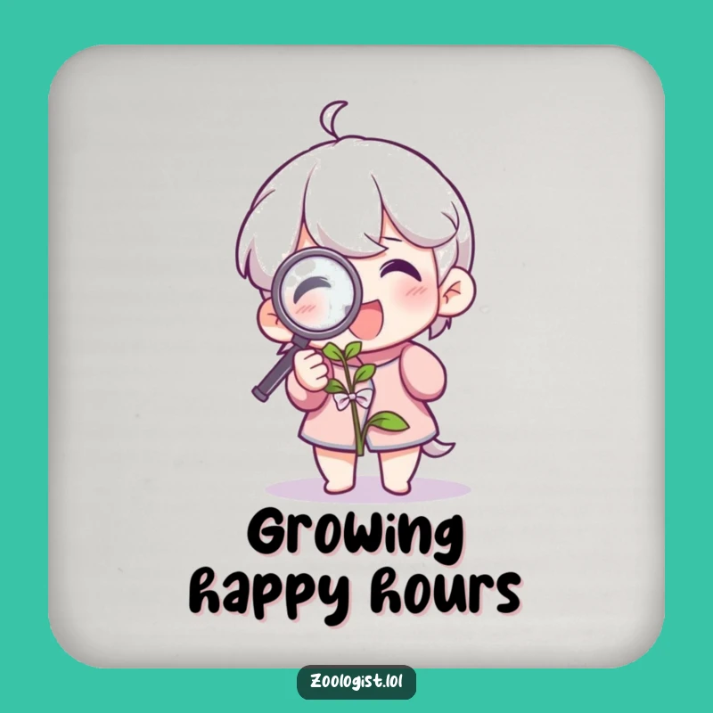 Funny Plant Coasters: Magnified Fun Set, Protect Surfaces with Nature Humor Gift