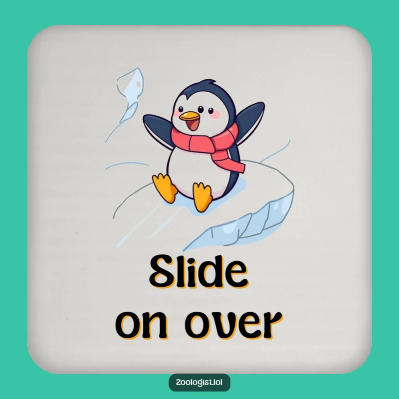 Funny Penguin Zoologist Drink Coaster - Protect Surfaces, Perfect Humorous Gift