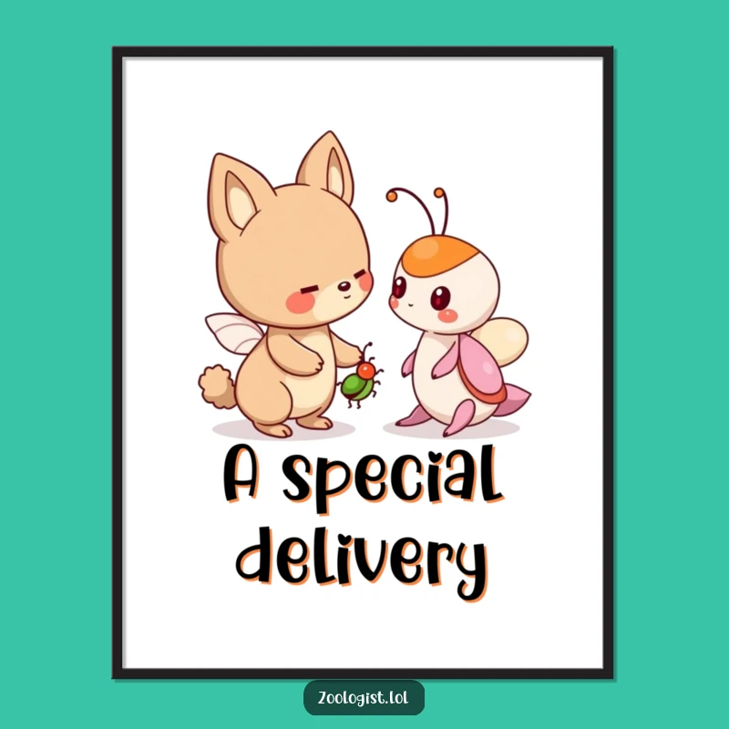 Funny Friendship Animal Poster: Kind Art, Perfect Friendship Decor Gift