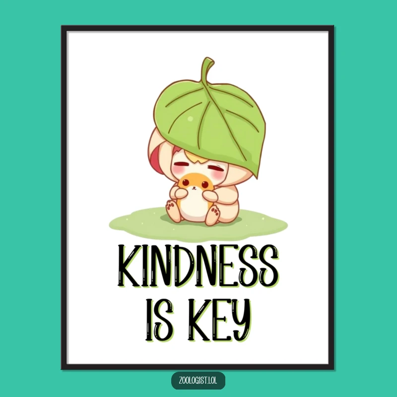 Funny Sheltering Animal Care Poster - Heartwarming Wall Art, Gift Idea