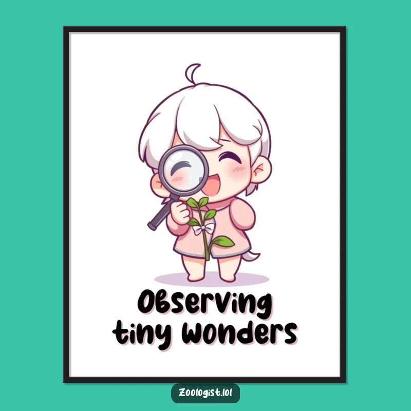 Funny Plant Art Print: Magnified Detail Fun, Whimsical Nature Decor Gift