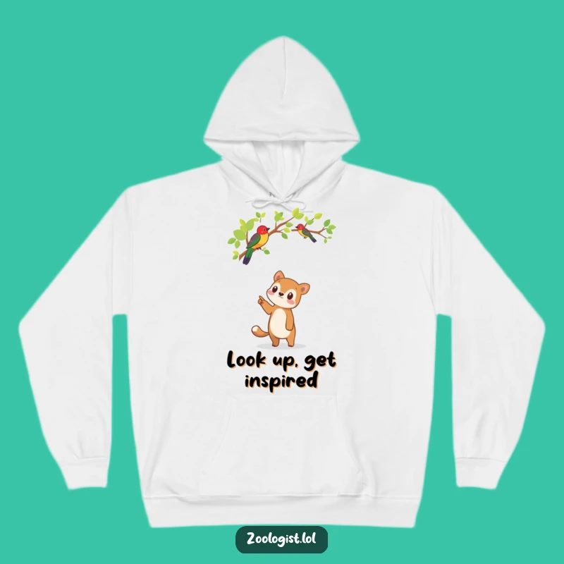 Cozy Bird Gazing Hoodie - Funny Animal Character Outdoor Humor