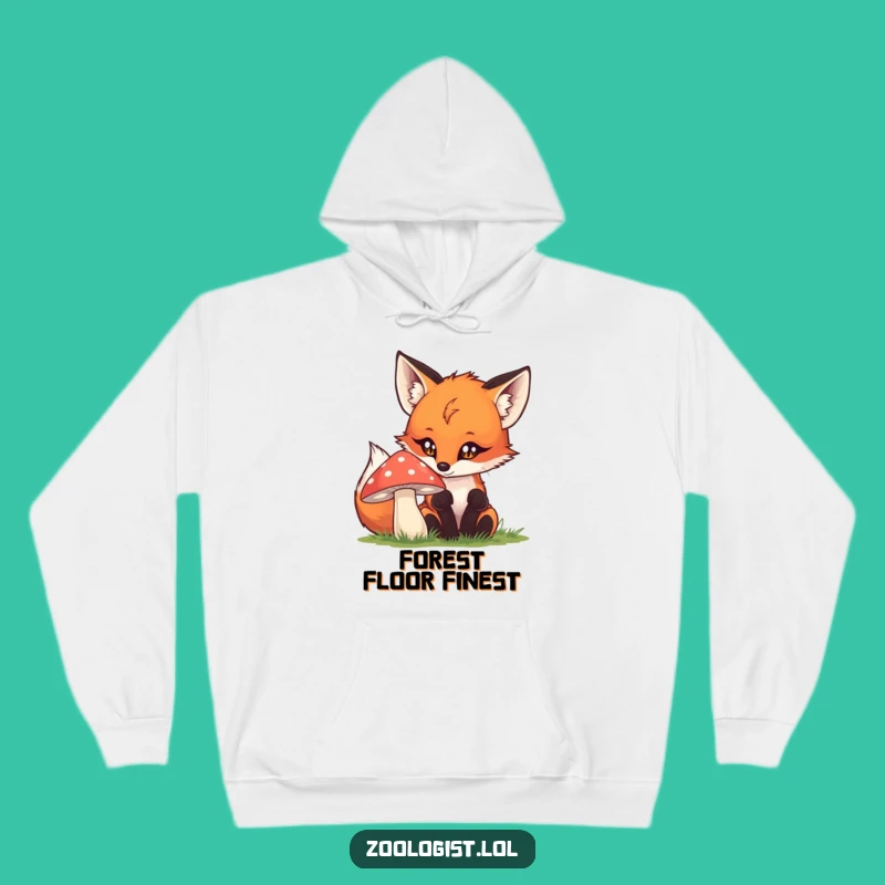 Cozy Funny Fox Mushroom Hoodie: Stay Warm with Woodland Curiosity and Humor