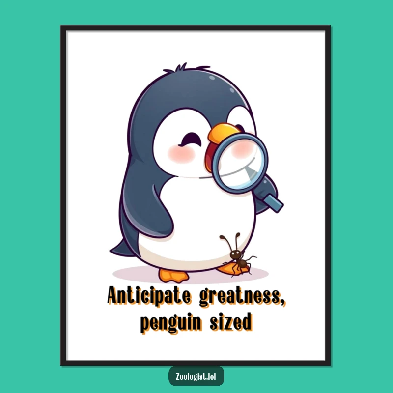 Free Printable Wall Art: Humorous Penguin Observation Decor, Quirky Downloadable Art Gift
