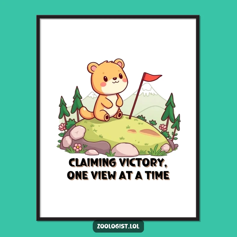 Free Printable Wall Art: Cheerful Animal's Vista Funny Downloadable Art for Your Home