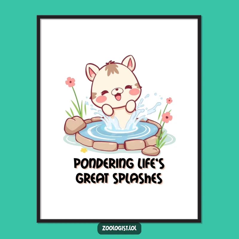 Free Printable Wall Art: Splashy Fun Friend Funny Downloadable Art Gift