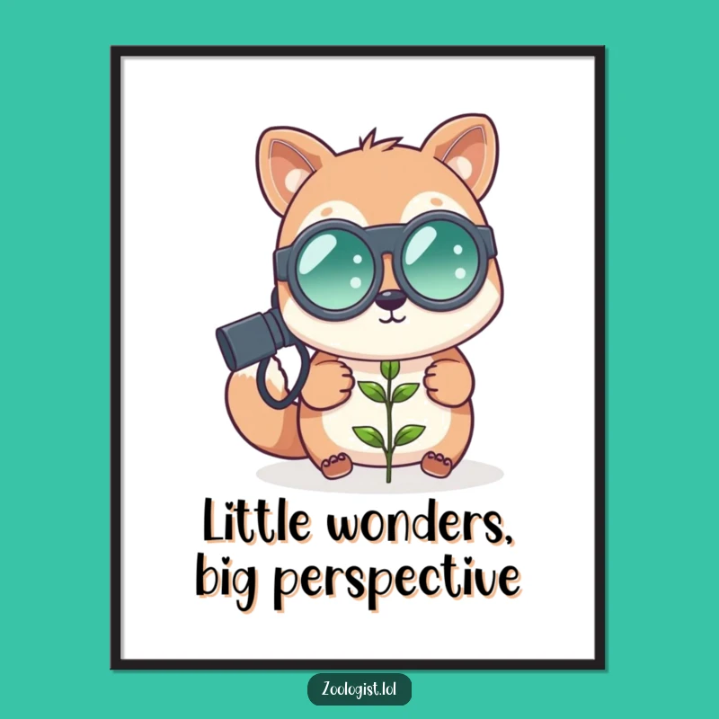 Free Printable Wall Art: The Intrepid Zoologist - Funny Downloadable Gift