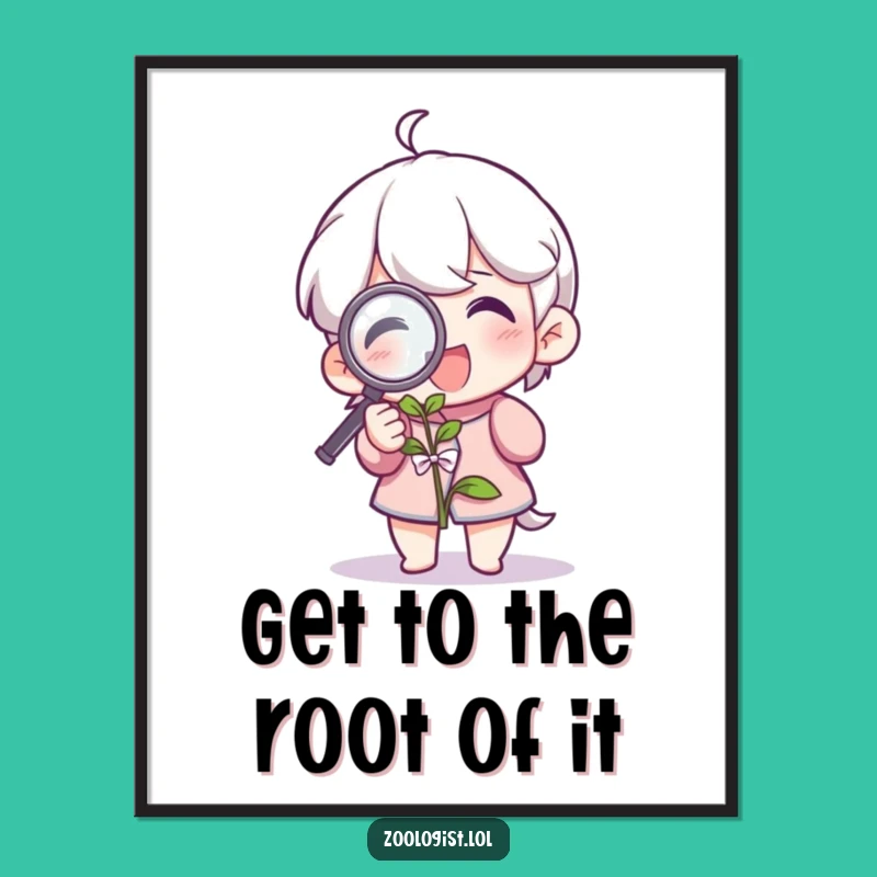 Funny Free Printable Wall Art - Plant Lover's Magnifying Glass Decor