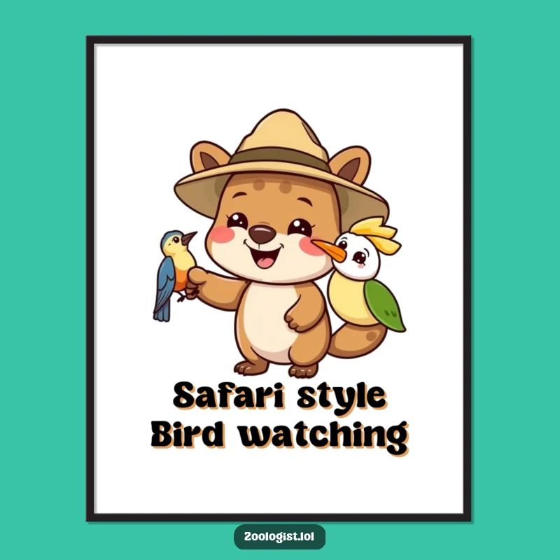 Free Printable Wall Art: Safari Animal Bird Adventure Downloadable Art Gift