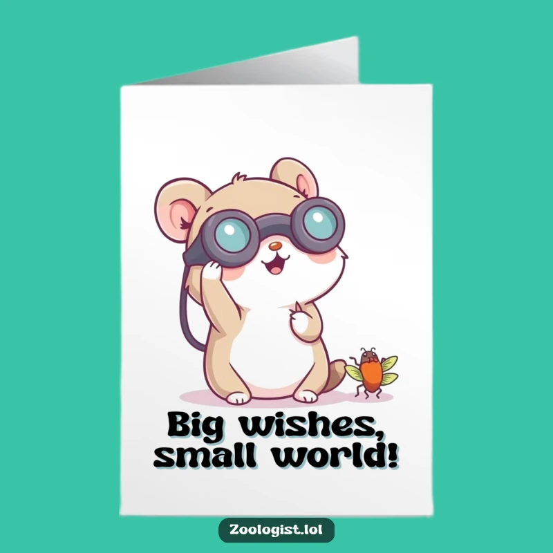 Free Printable Birthday Card: Bug Hunter Animal DIY Gift