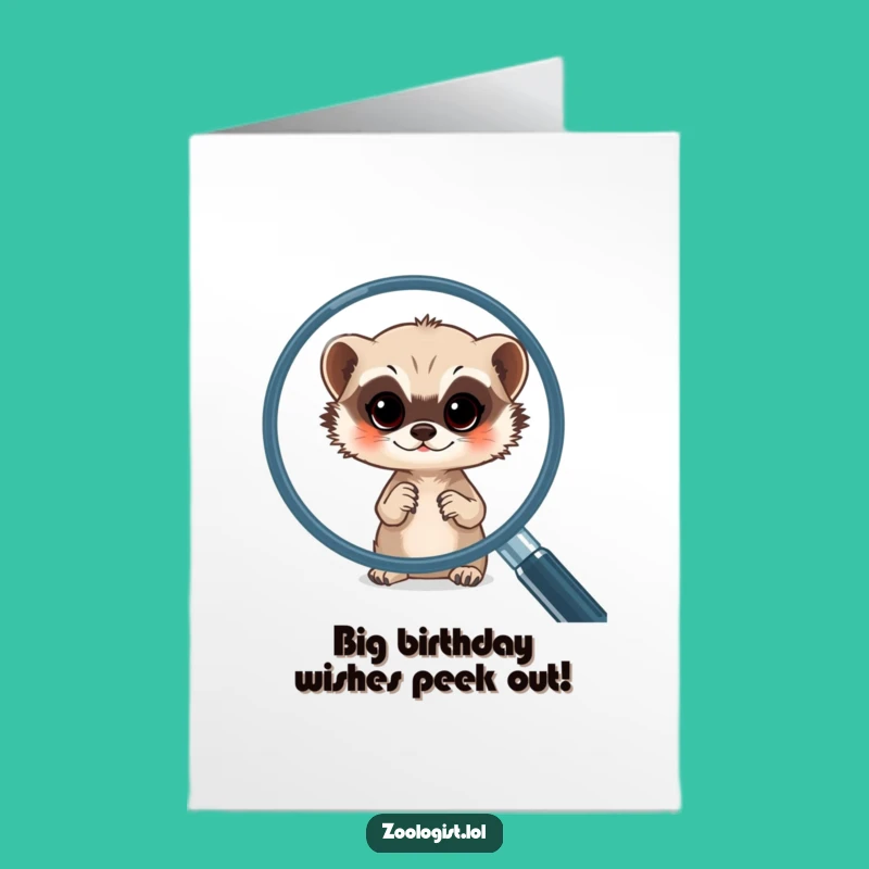 Free Printable Birthday Card: Funny Meerkat Peek - Hilarious Downloadable Gift!