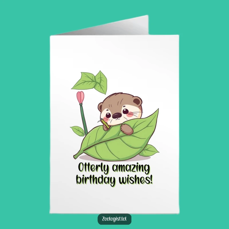 Free Printable Birthday Card: Funny Otter Schooling You, Downloadable Gift Fun